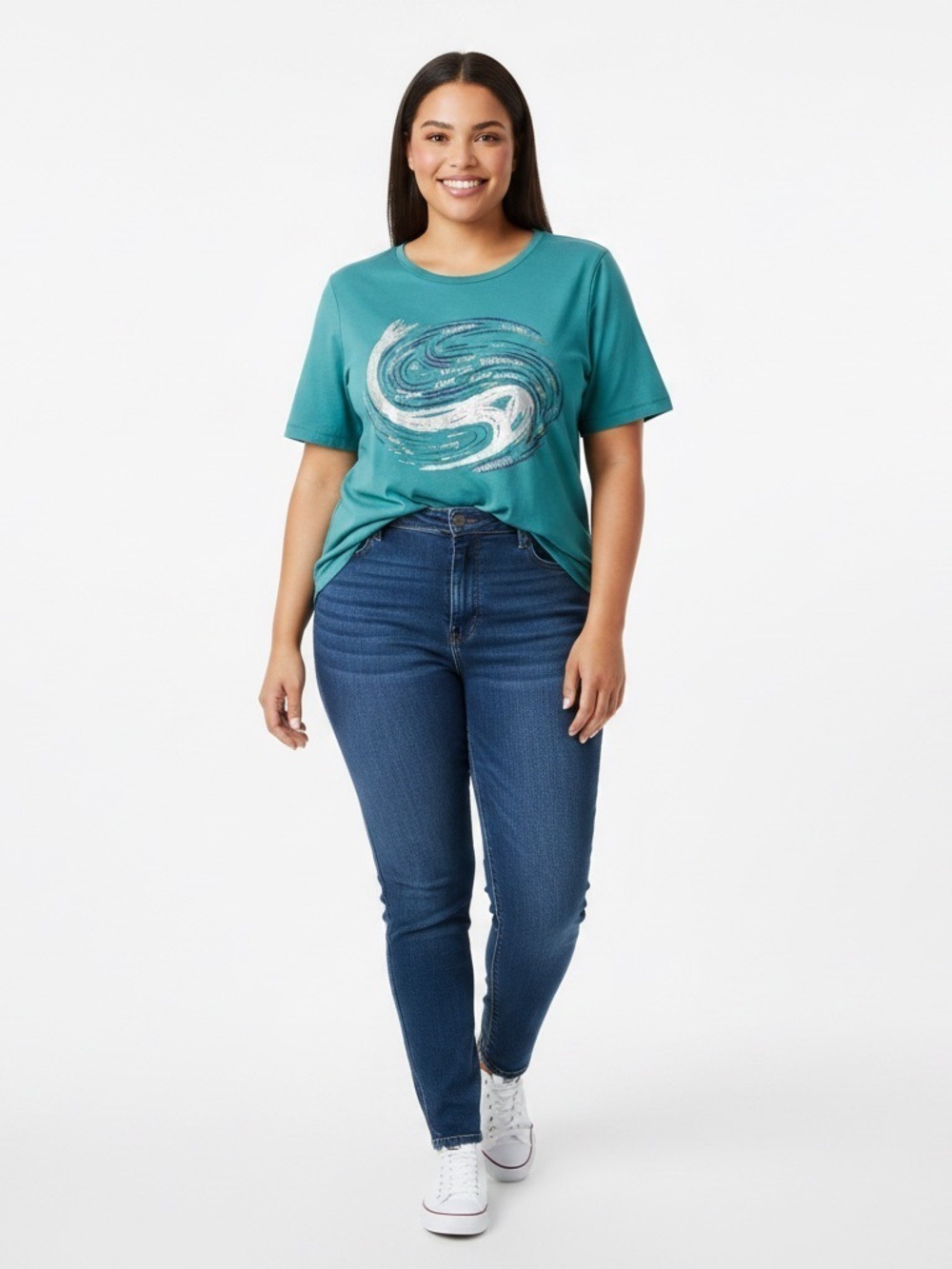 Penningtons Active Zone Graphic T Shirt Green 3X